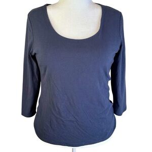Boden Navy 3/4 Sleeve Top Plus Size 16